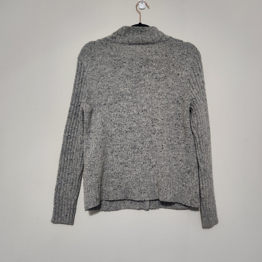 Studio Works gray knitted cardigan size PL button up petite large - Picture 4 of 5